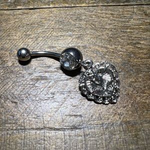 Heart belly ring